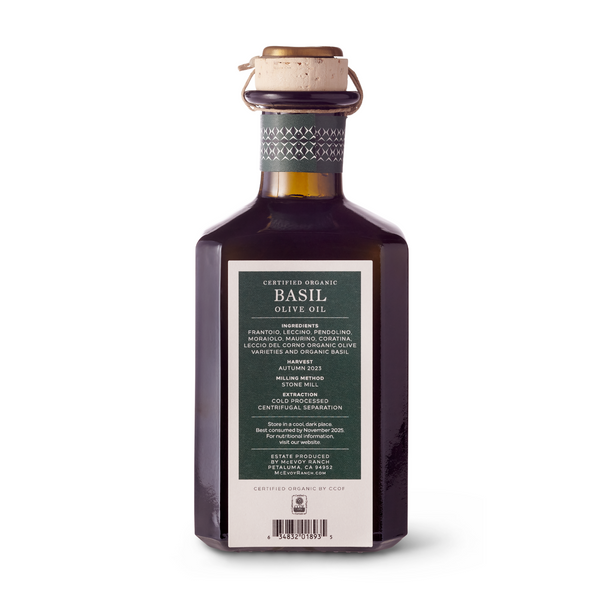 Organic Basil Olive Oil 375 ML McEvoy Ranch