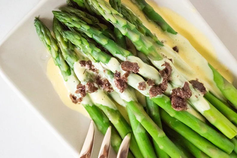 Olive Oil Hollandaise and Asparagus - McEvoy Ranch