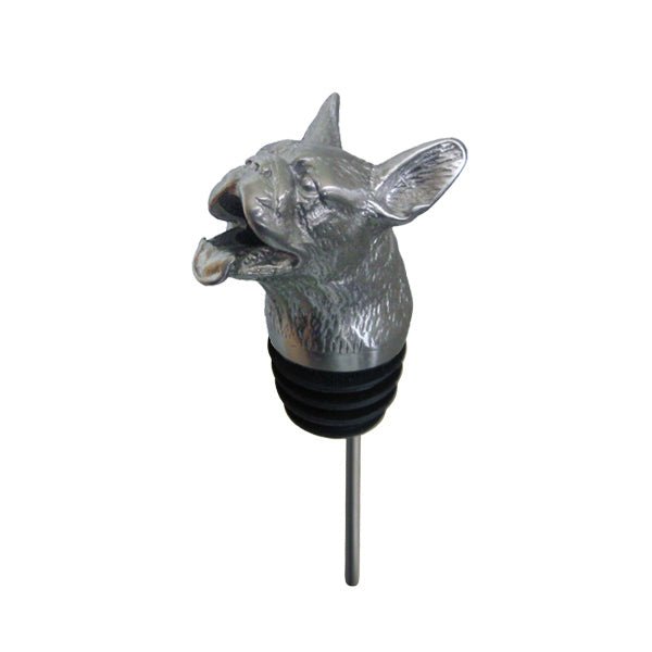 Silver French Bulldog Pourer