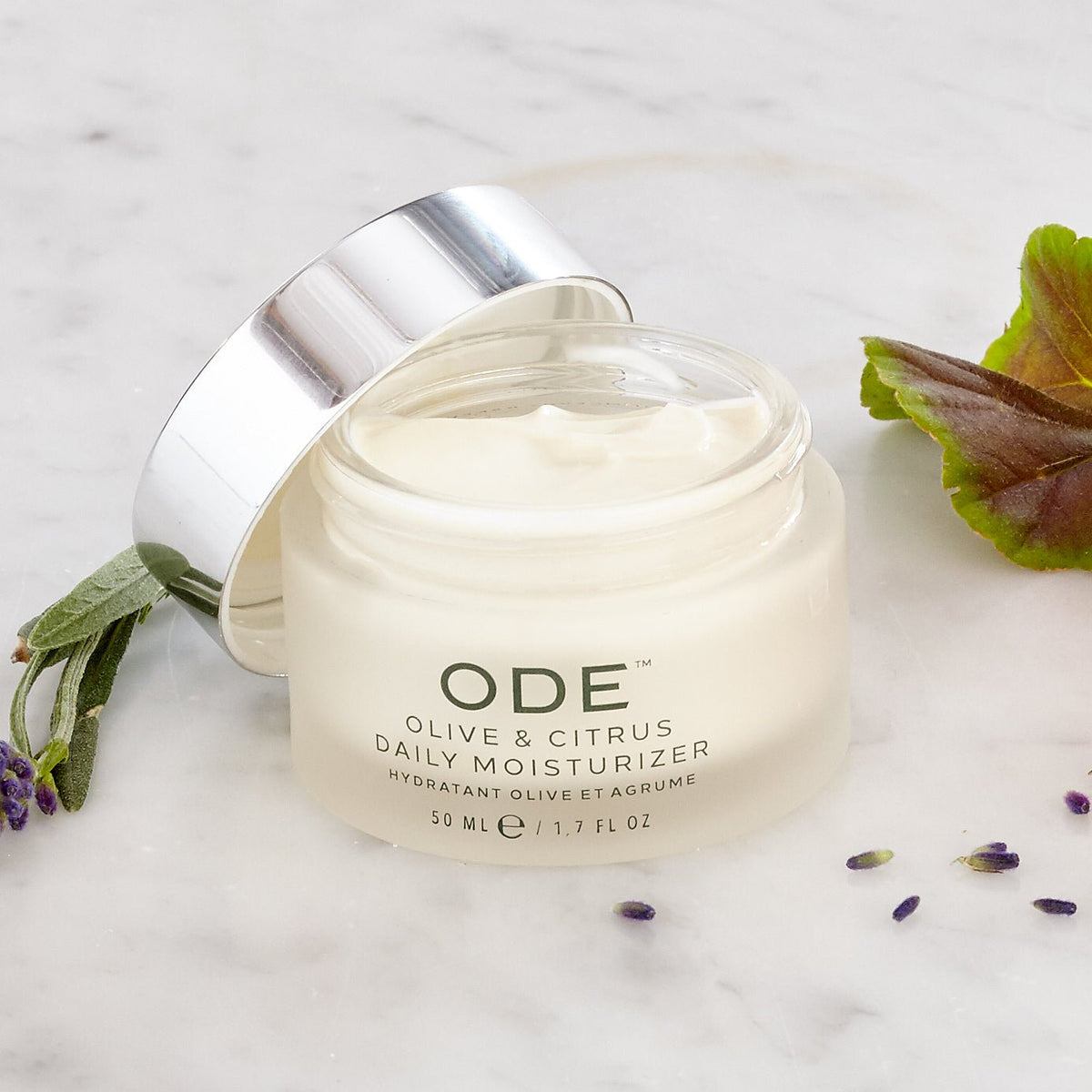 olive oil moisturizer in a jar